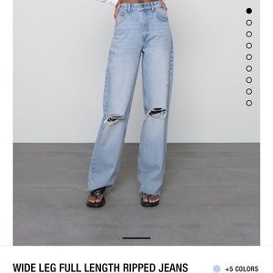 zara wide leg full length jeans